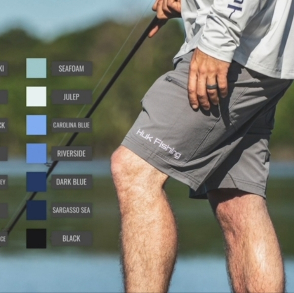 HUK Men's Next Level Quick-Drying Performance Fishing Shorts - Picture 6 of 9